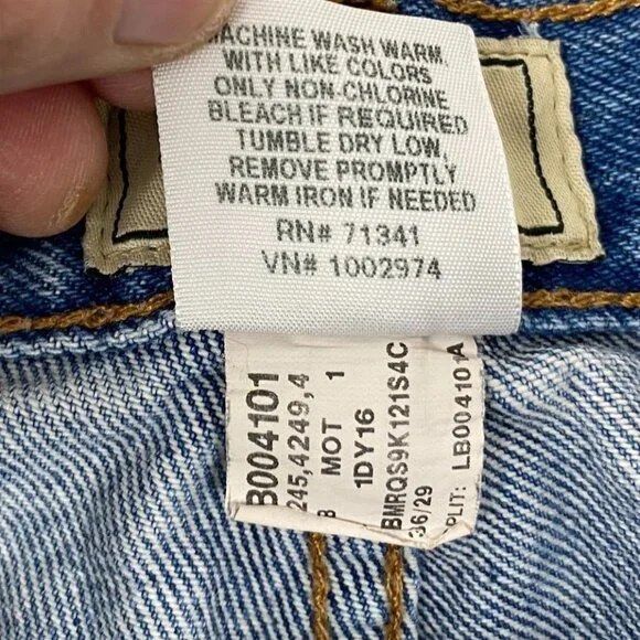 L.L. Bean Men's Jeans 36x29 100% Cotton Natural Fit Straight Leg Blue Denim - Picture 8 of 13